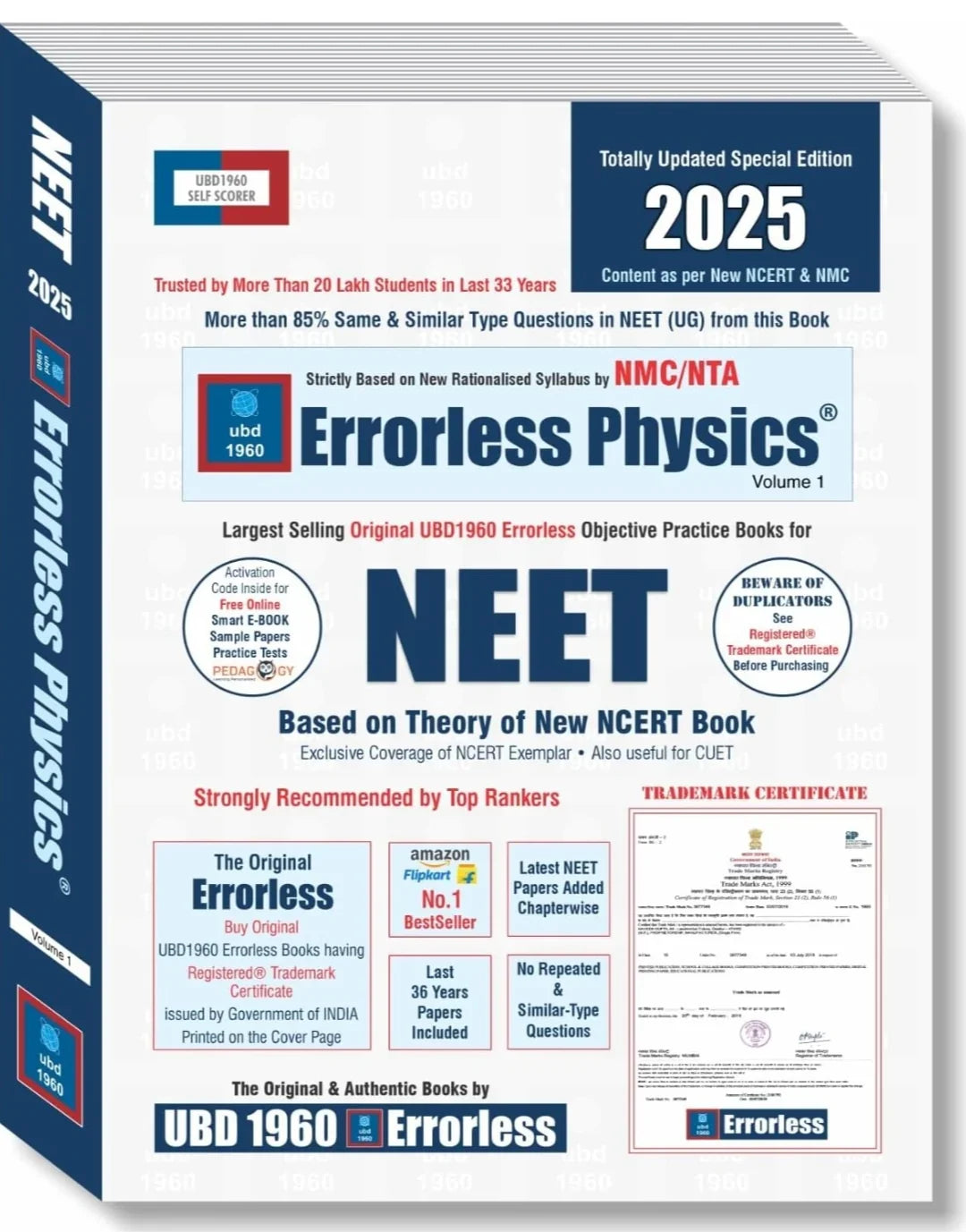 UBD1960 Errorless Physics for NEET as per NMC Updated New Edition 2025 ...