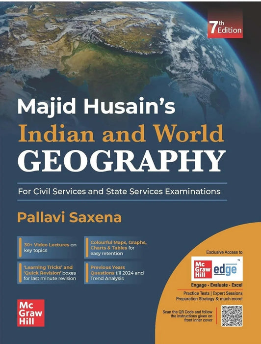 Indian and World Geography (English) for UPSC CSE 2025 by Majid Husain - eLocalshop