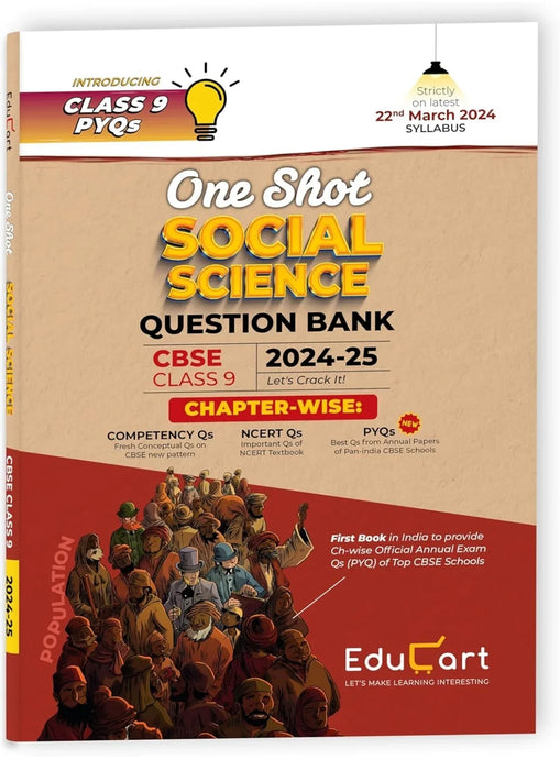 Educart CBSE Class 9 SOCIAL SCIENCE One Shot Question Bank 2024-25 (Updated for 2025 Exam)
