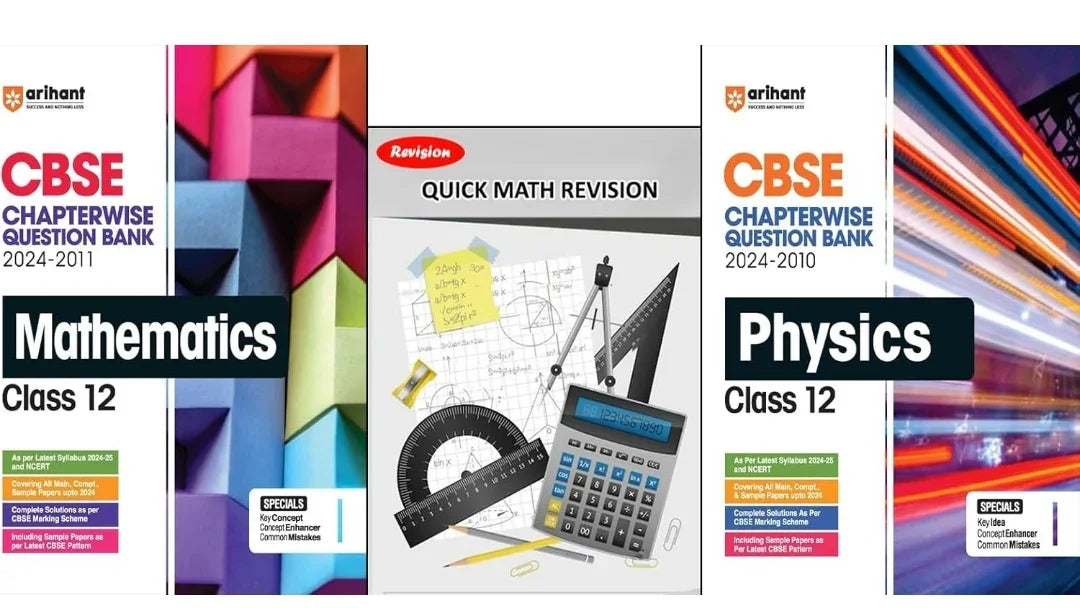 Physics & Mathematics Arihant's CBSE Chapterwise Question Bank Combo in English (With Quick Revision Math Formula) For class 12th CBSE Exam 2025 Complete Solutions As per CBSE Marking Scheme