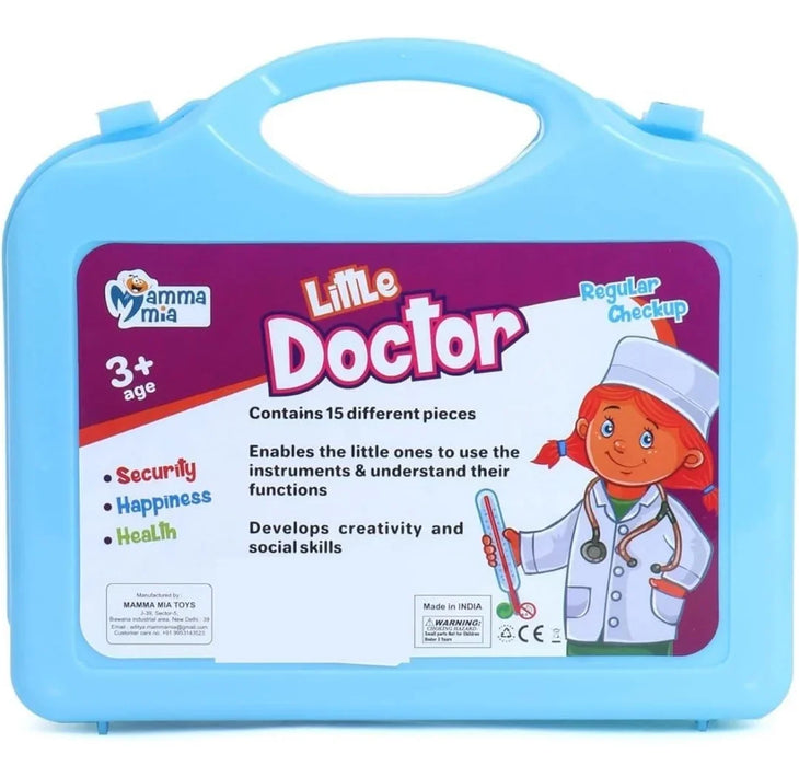 Doctor Play Sets for Kids, Boys, Girls, Pretend Doctor Kit Toys with Suitcase (Doctor Set - Box) Blue
