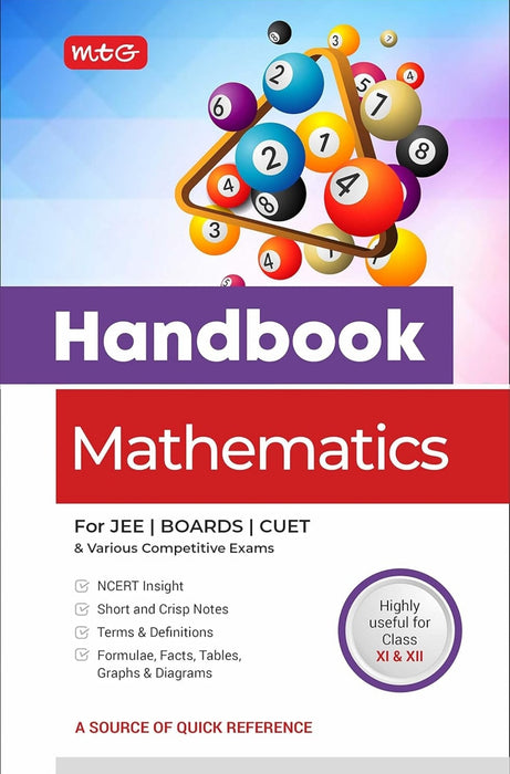 Handbook of Mathematics For JEE, CUET, Boards and Various Competitive Exams