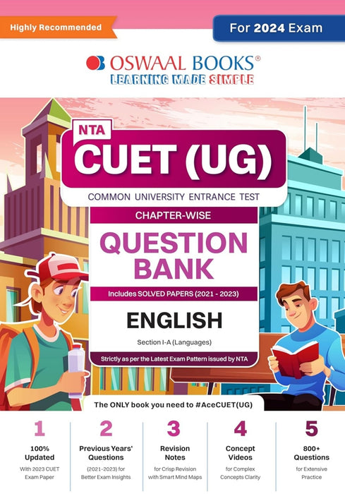 Oswaal NTA CUET (UG)| Question Bank Chapterwise & Topicwise English For 2024 Exam
