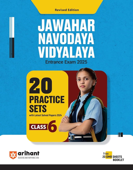 Arihant Jawahar Navodaya Vidyalaya Entrnace Exam 2025 20 Practice Sets for class 6 With Latest Solved Paper 2024