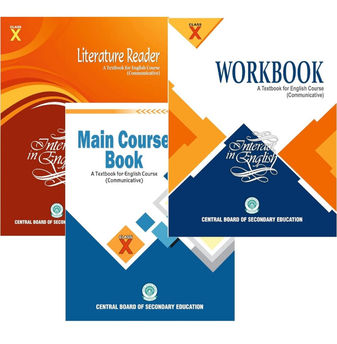 Interact in English Literature + Main Course Book (MCB) + Workbook For class 10 | A textbook for English course (Communicative) - Combo Set of 3 Books For Class X