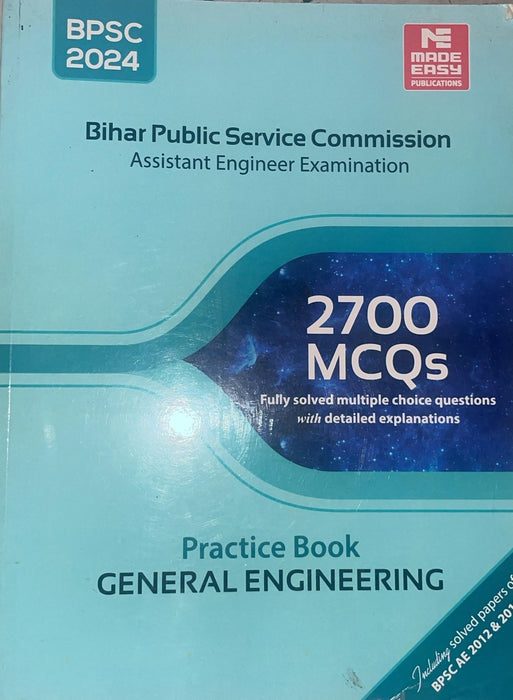 2700 MCQs for Bihar Public Service Commission -Assistant Engineer : General Engineering