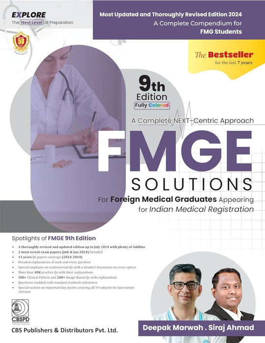 A Complete Next Centric Approach Fmge Solutions For Foreign Medical Graduates Appearing For Indian Medical Registration 9Ed (Pb 2025)