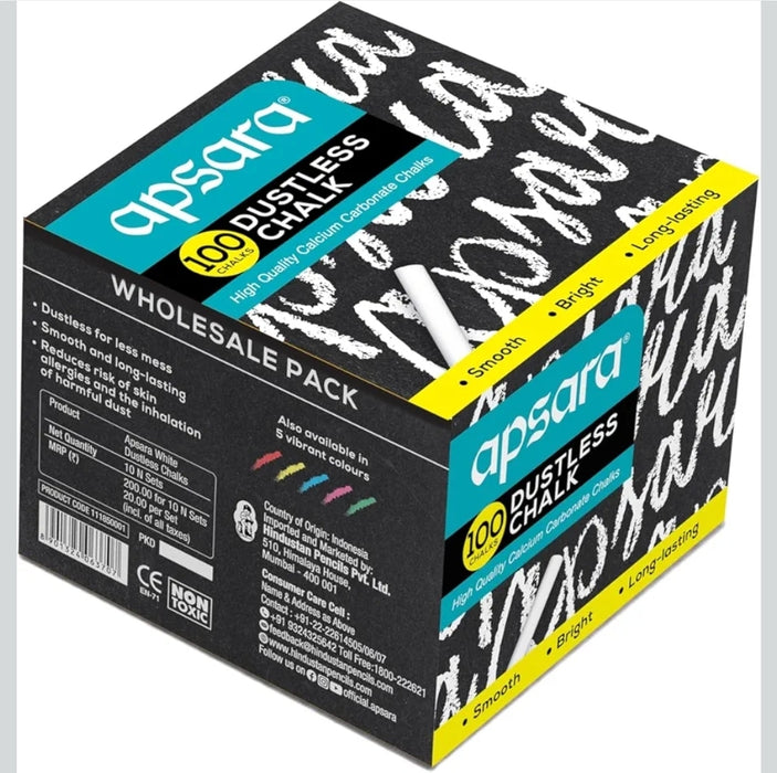 Apsara White Dustless Chalks