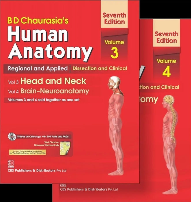 Bd Chaurasias Human Anatomy 10Ed Vol 3 And 4 Regional And Applied Dissection And Clinical Head And Neck Brain Neuroanatomy With Free Workbook And Eboo