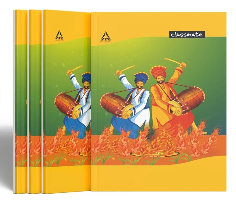 Classmate Longbook  Single Line 344 Pages Pack of 4