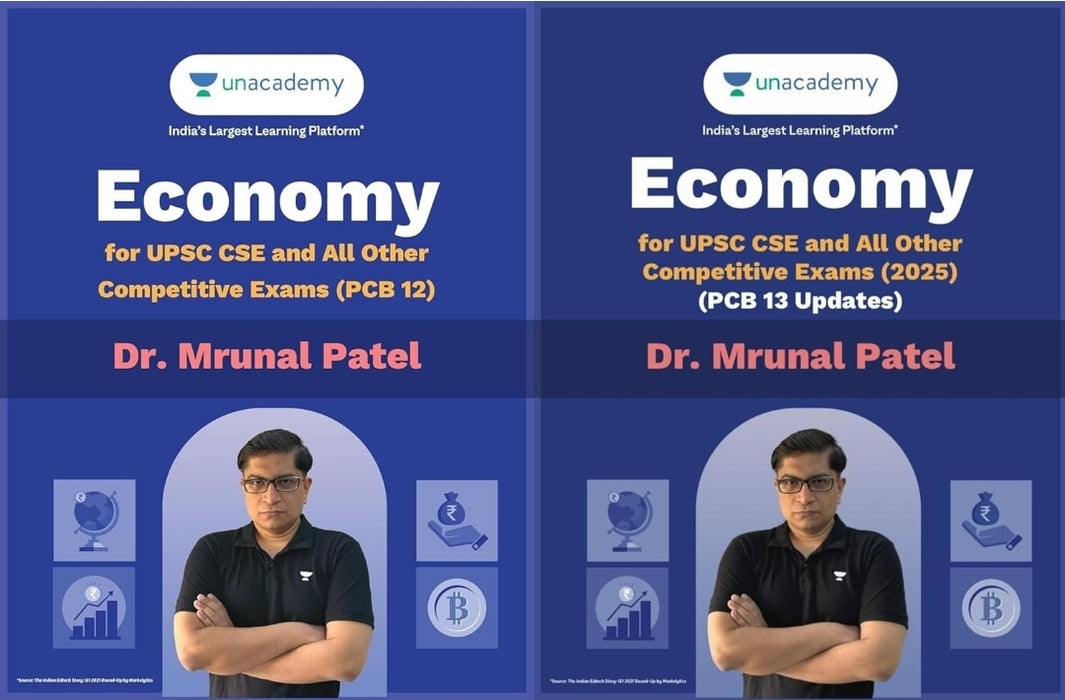 Dr. Mrunal Patel's Economy for UPSC Civil Services Examination  (PCB 12 Book + PCB 13 Updates Booklet) | Set of 2 Books