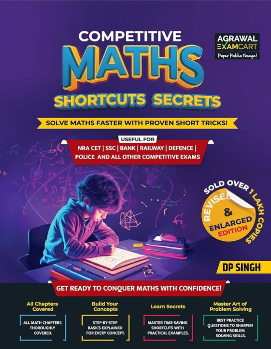 Examcart Maths Shortcuts Secrets Book by DP Singh for All Competitive Exams 2025