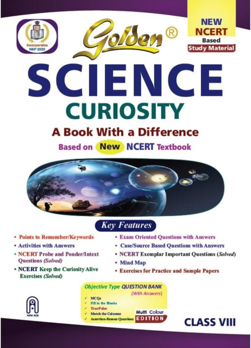 Golden Science Study Material Based on NEW NCERT Curiosity For Class 8 | For CBSE 2026 Exams