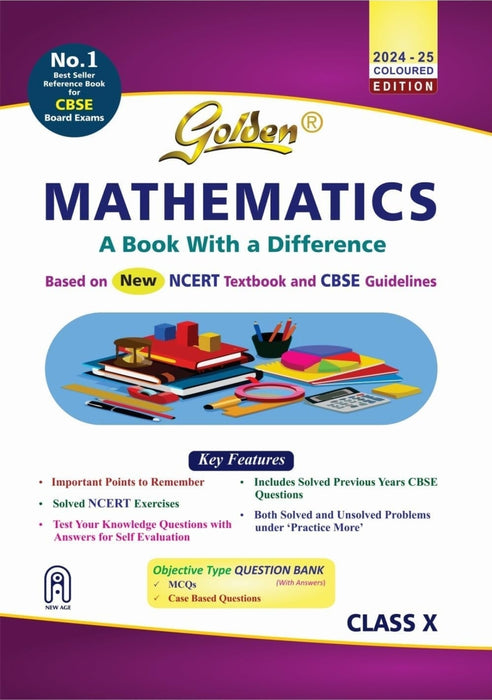 Golden Study Material Mathematics Based on NEW NCERT for Class-10 | For CBSE 2026 Board Exams | Important Points to Remember | Solved NCERT Exercises