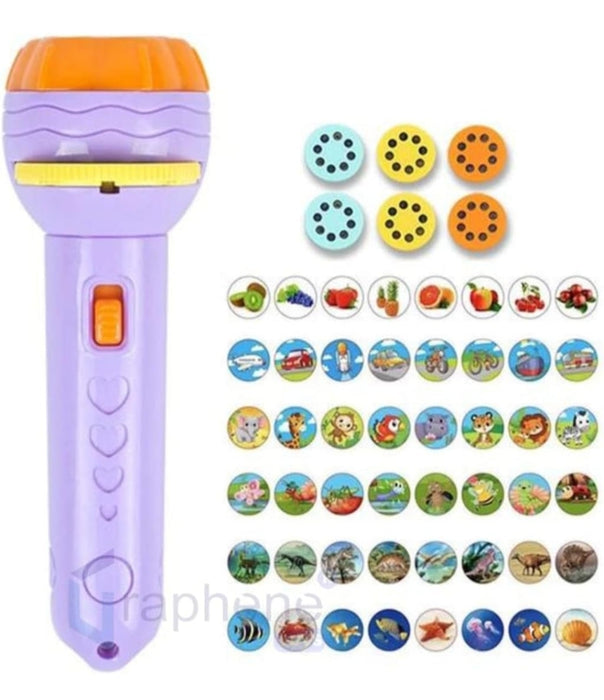 Graphene Bedtime Fun Kids Slide Projector Torch, Premium ABS Materials, Easy-to-Use Interchangeable Slides, Versatile Flashlight for Nighttime Safety