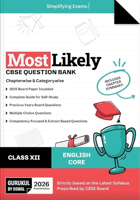 Gurukul By Oswal English Core Most Likely CBSE Question Bank for Class 12 Exam 2026