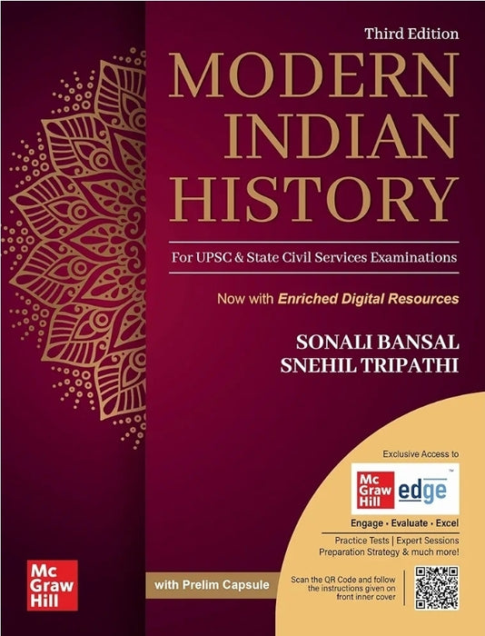 Modern Indian History, 3e for UPSC CSE 2025 by Snehil Tripathi & Sonali Bansal | Chapterwise Solved Previous Years' Questions (PYQs) upto 2023 |Engagi