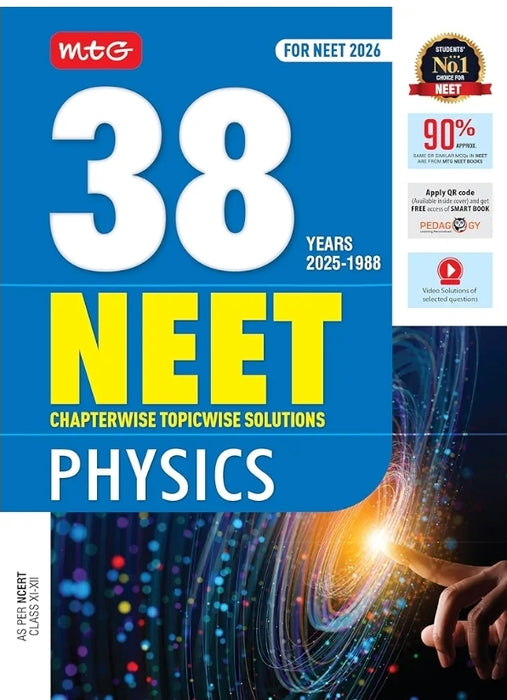 MTG 38 Years NEET Previous Year Solved Question Papers Physics PYQs Chapterwise Topicwise Solutions For 2025-2026 Exam | Get Free access of Video Solution