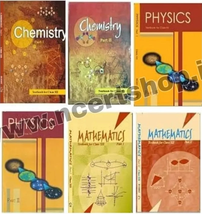 NCERT textbooks class 12th physics part 1&2 chemistry part 1&2 and mathematics 2025-26 Edition