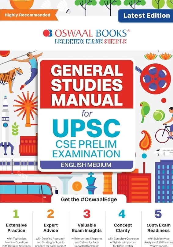 Oswaal General Studies Manual for UPSC CSE Prelim Examination | GS Book ...