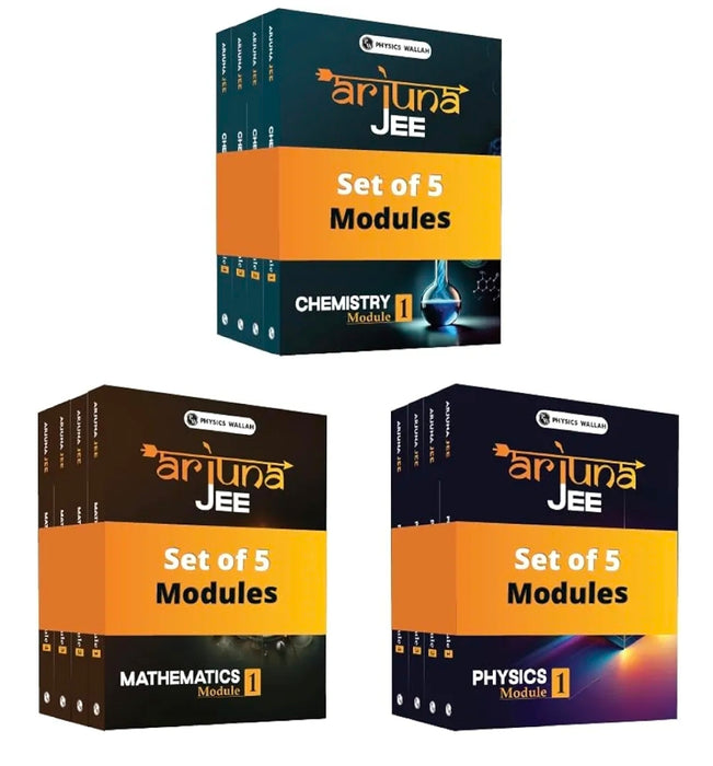 PW Arjuna For JEE Main & Advanced Class 11 Physics, Chemistry and Mathematics Modules with Solutions Combo Set of 15 Books (2025 Edition) [Paperback]
