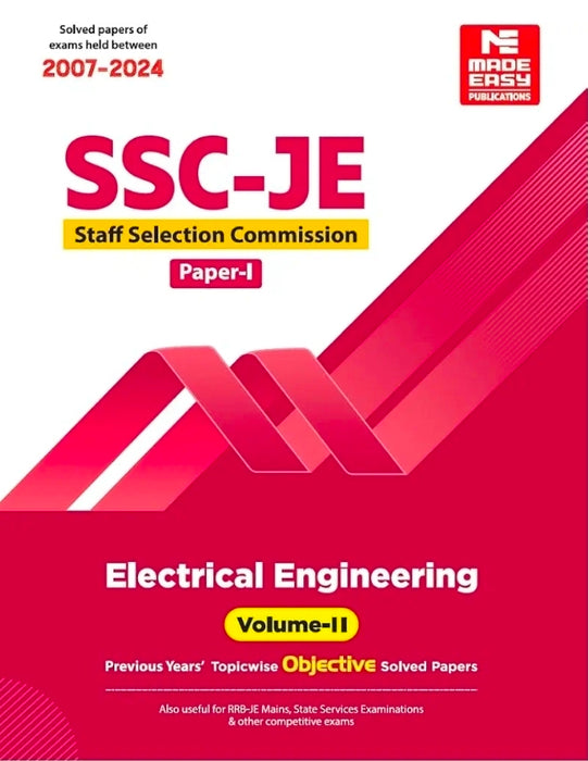SSC-JE: Electrical Engineering 2025- Previous Year Objective Solved Paper-1 Volume-2