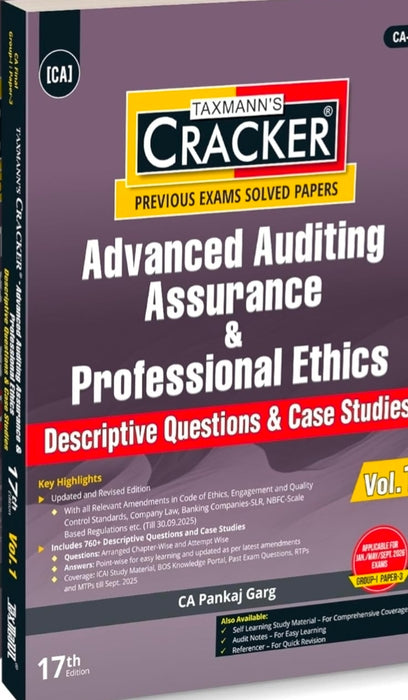 Taxmann's CRACKER for Advanced Auditing Assurance & Professional Ethics Vol 2