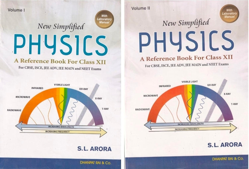 New Simplified Physics A Reference Book For Class 12 (Set of 2 Vol.) with Laboratory Manual - CBSE - S.L. Arora - Examination - 2026-27