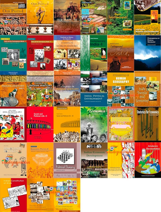 NCERT , CLASS - 6 TO 12 BOOK SET ( HISTORY, GEOGRAPHY , POLITICAL SCIENCE , ECONOMICS ) UPSC 2022 EDITION
