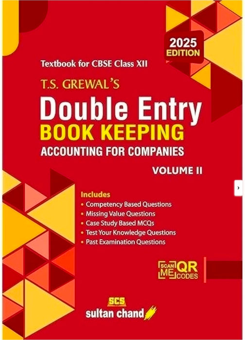 T.S. Grewal'S Double Entry Book Keeping - Accounting For Partnership Firms (Vol.1): Textbook for CBSE Class 12