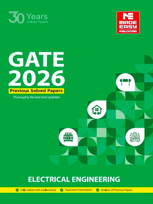 GATE 2026 Electrical Engineering Book | 30 Years Previous Year Solved Papers (1996–2025) | Chapterwise & Topicwise PYQs with Detailed Solutions | Includes General Aptitude & Engineering Mathematics