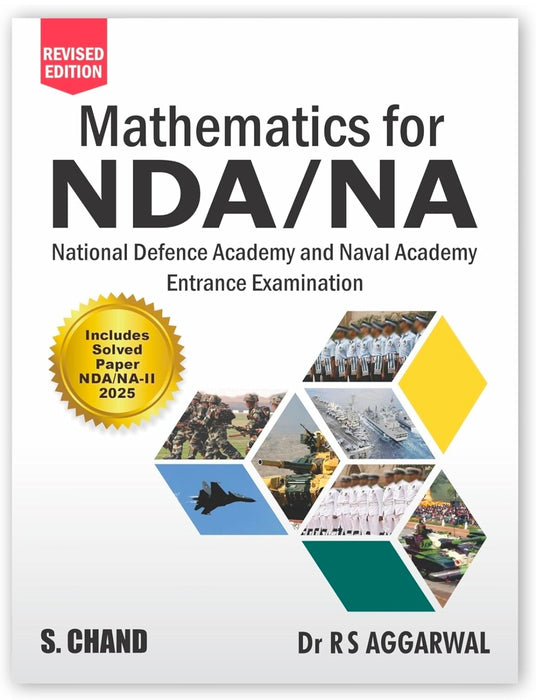 Mathematics for NDA NA (National Defence Academy & Naval Academy) Entrance Exam Preparation 2025-2026 | NDA Maths Book 2025 | PYQ Previous Year Solved Question Paper 2022 (1 & 2) & 2023 (1) | Chapterwise Math formula Books