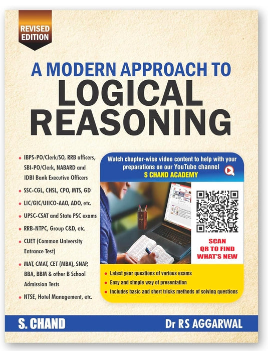 A Modern Approach to Logical Reasoning For Competitive Exam 2025 (Revised Edition Book) | Chapter wise Videos | UPSC Civil Services, SSC CGL CHSL GD, IBPS, Bank SBI PO, Clerk, Railway, Police SI Exams