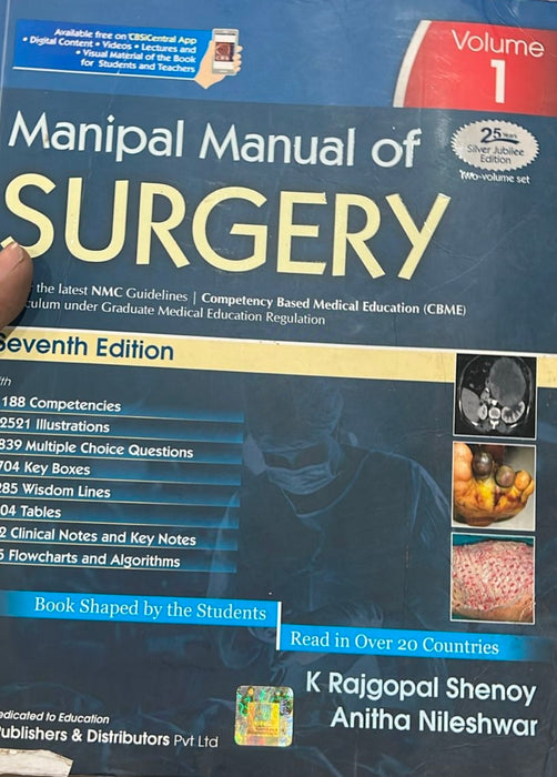 Manipal Manual Of Surgery by K Rajgopal Shenoy