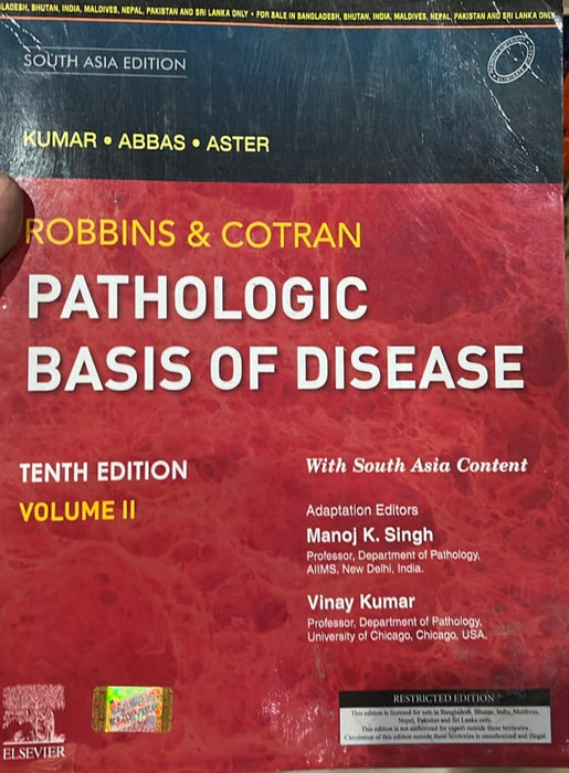 Robbins & Cotran Pathologic Basis Of Disease Volume 2 Tenth Edition By Kumar Abbas Aster