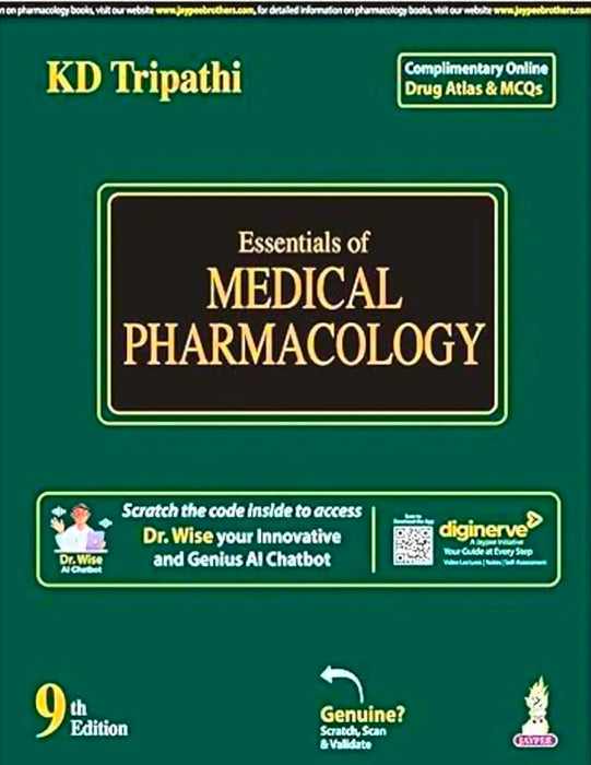 Essentials of medical Pharmacology (With Drug Atlas & MCQ'S) 9th edition by K.D. Tripathi
