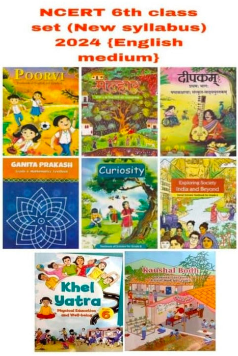 NCERT Class 6 Complete Textbook Set | 8 Books for 2024-25 | English, Hindi, Sanskrit, Science, Social Science, Mathematics, physical education, vocational education activity book