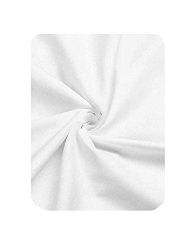 Linen Fabric VK's Men's Linen 1.60 m Unstitched Shirt (White, Free Size)