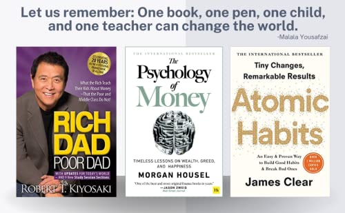 Perfect Books Combo for Self Growth & Wealth (Set of 3 books) The Psychology of Money + Atomic Habits + Free Rich Dad Poor Dad Paperback – 1 - eLocalshop
