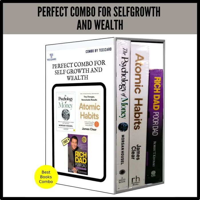 Perfect Books Combo for Self Growth & Wealth (Set of 3 books) The Psychology of Money + Atomic Habits + Free Rich Dad Poor Dad Paperback – 1 - eLocalshop