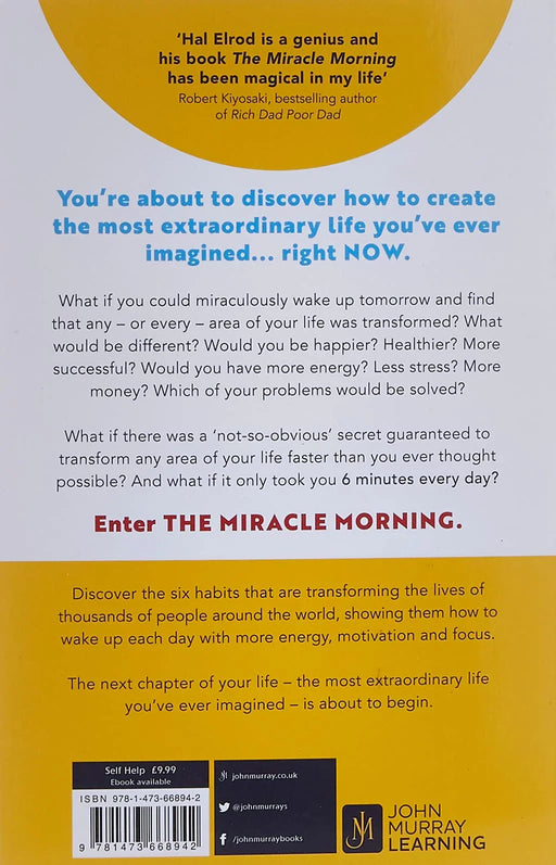 The Miracle Morning: The 6 Habits That Will Transform Your Life Before 8AM Paperback - eLocalshop