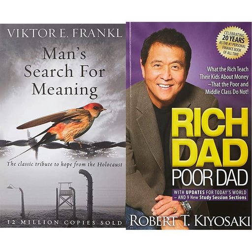 Man's Search for Meaning & Rich dad Poor dad Paperback(Set of 2books) - eLocalshop