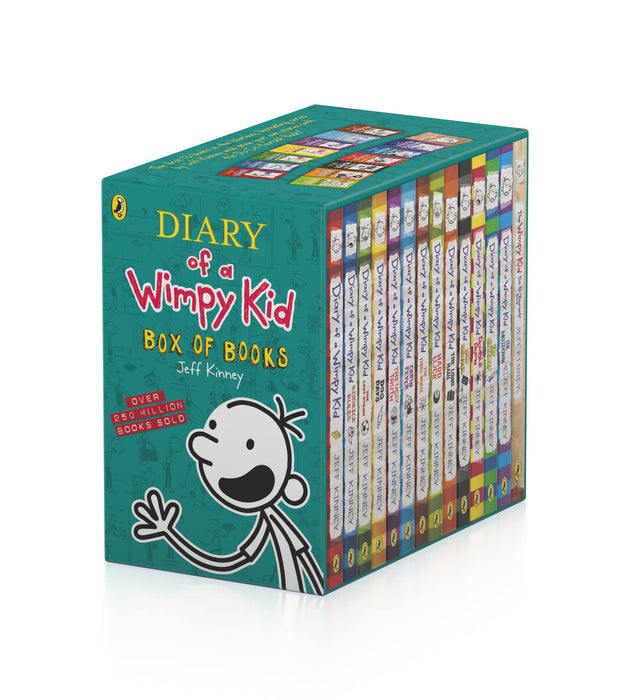 Diary of a Wimpy Kid Box Set Books (1-14) by Jeff Kinney (Paperback)