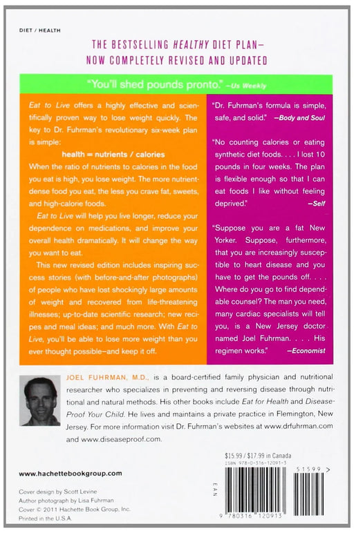 Eat to Live: The Amazing Nutrient-Rich Program for Fast and Sustained Weight Loss: The Amazing Nutrient-Rich Program for Fast and Sustained Weight Loss, Revised Edition old Paperback - eLocalshop