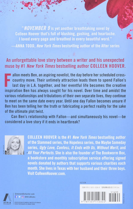 November 9: A Novel Paperback by Colleen Hoover