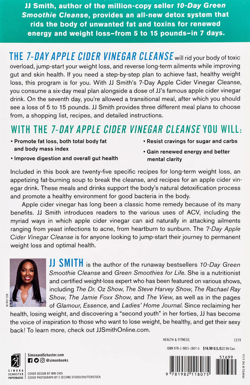 7-Day Apple Cider Vinegar Cleanse: Lose Up to 15 Pounds in 7 Days and Turn Your Body into a Fat-Burning Machine Paperback - eLocalshop