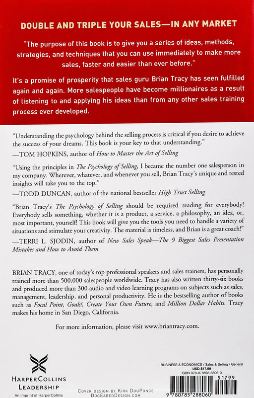 The Psychology of Selling : Increase Your Sales Faster and Easier Than You Ever Thought Possible Paperback - eLocalshop