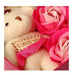 Heart Shaped Box With Teddy And Scented Roses, Valentine Gift - eLocalshop