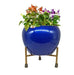 Metal Planter Pots with Stand (Blue) - eLocalshop
