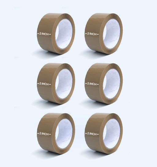 Buy Brown Tapes For Packaging - 2 Inches X 180 Meters (Pack Of 6) - eLocalshop
